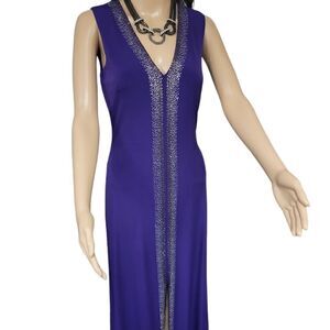 Calvin Klein Rhinestone Floor Length Gown